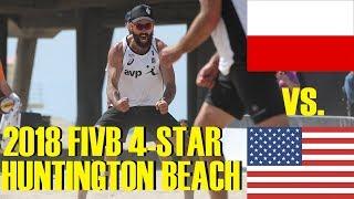 McKibbin/McKibbin (USA) vs. Prudel/Szalankiewicz (POL) WITH SLO-MO FIVB 4-Star Huntington Beach 2018