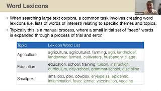 Historical Trends, Word Lexicons, and Semantic Networks using Curatr (VICTEUR: Derek Greene)