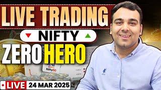 Live Trading Nifty ZERO HERO Trade | 24 MARCH  #nifty50 #banknifty #livetrading