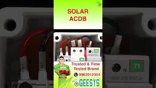 5kW Solar ACDB – Geesys Tech Keeps You Safe!#SolarPower | GEESYS Technologies