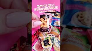 Fill an entire DOLLHOUSE FRIDGE in 10 minutes!  #miniatures #miniaturefood