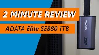 Fastest USB SSD? ADATA Elite SE880 1TB External Solid State Drive Review