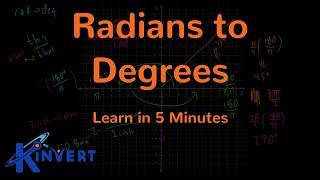 Convert Radians to Degrees Easy in 5 Minutes - Pre Calculus | Kinvert