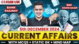 5 DECEMBER 2024 | DAILY CURRENT AFFAIRS | SSC, SBI PO, SBI CLERK, SBI PO | KUSH SIR | YES OFFICER