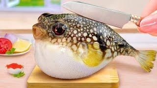 Yummy Miniature Cooking Cheetos Puffer Fish Recipe  How To Baked Blow Fish in Mini Kitchen