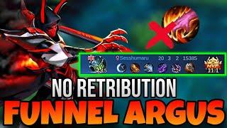 ARGUS FUNNEL!!! No Retribution Challenge  What will happen? | Epic Comeback ( Must Watch ) - MLBB