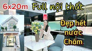 ĐẸP MÊ với Mẫu nhà 6x20m Full Nội Thất sang xịn-Nhà đẹp Kim Thuỷ NÓNG LÒNG lên sóng Nhà RẺ SỔ HỒNG.