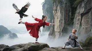 Kung Fu Movie! 8-year-old girl teaches a monk divine skills, and he embarks on a path to a comeback!