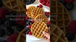 Healthy Waffles | 30G+ protein & no protein powder! #highprotein #healthybreakfast #mealprep