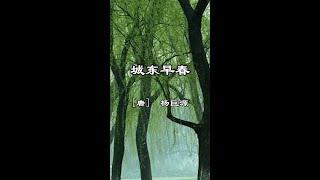 中文古典诗词：城东早春(讲解版）〔唐〕杨巨源