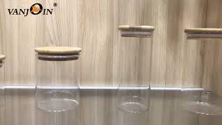 Airtight Glass Storage Containers with Bamboo Lid