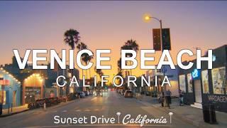 Sunset Drive in Venice Beach California Venice Sign, Abbot Kinney & Canals