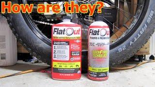 Flatout QUICKSTRIKE VS Flatout bike tire sealant.