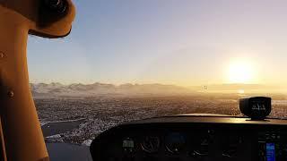 Flying into Anchorage, Lake Hood gravel strip