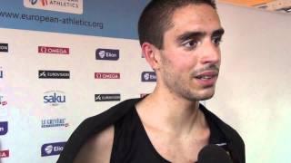 Emmanuel Lejeune (BEL) after winning silver in the 10.000m