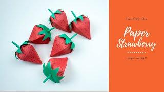 Paper Strawberry - How To Make Paper Strawberry - Paper Strawberry Making - DIY