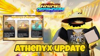 Update 5 - Athenyx's realm update is here {Codes !!} in ANIME DEFENDERS (Explained)  | Roblox