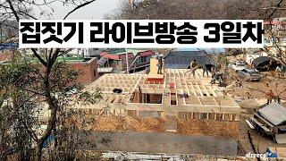 Day 3 of the House Building Construction Site Live