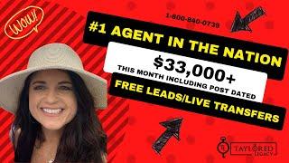 Learn How New Agent Is #1 In The Country 90 Days With Us & 100% Over Then Phone With NO LEAD COST!