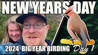 NEW YEARS DAY BIRDING, BIG YEAR 2024 DAY 1.