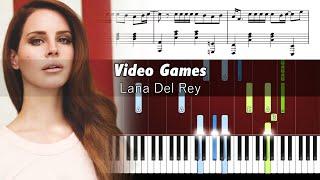 Lana Del Rey - Video Games - Piano Tutorial with Sheet Music