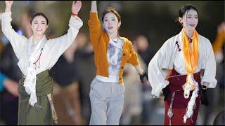 Admiring beautiful Tibetan women, classic Tibetan dance and Tibetan song