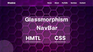 Glassmorphism NavBar CSS , HTML |  SHADOW