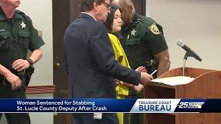 Woman found guilty of stabbing Florida deputy sentenced to life in prison