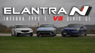 2025 Hyundai Elantra N Feat. Honda Civic Si and Acura Integra Type S // The Most Fun Car Under $35K?