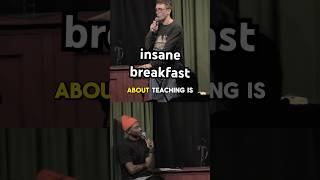 things students each before 9am #standupcomedy #crowdwork #breakfast #teaching