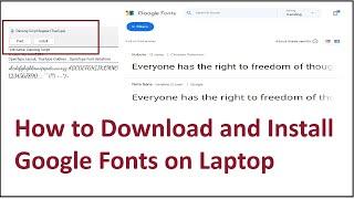 How to Download and Install Google Fonts on Laptop