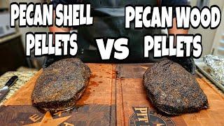 Pellet Smoker Brisket - Smokin' Pecan Shell Pellets vs. A Very Popular Brand - Smokin' Joe's Pit BBQ