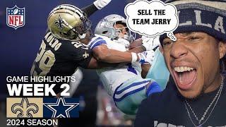 why am I not surprised… | New Orleans Saints vs. Dallas Cowboys | Week 2 Game Highlights (REACTION)