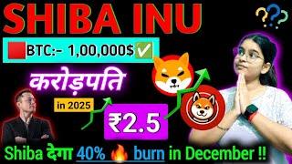 Shiba inu जाएगा ₹2.5 in 2024 || 70% burn confirm || Shiba inu news today️ || Crypto news today