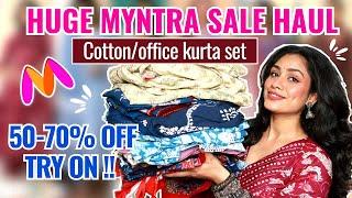 Myntra 2025 Trendy Collection *Cotton KURTA SET |  Myntra Latest Picks | UNDER 2000/-  #myntrahaul