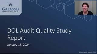 Genuine Learning Blog: DOL Audit Quality Study Report
