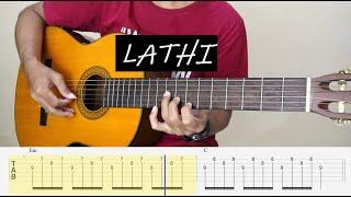 LATHI - Fingerstyle Guitar Tutorial TAB ( Versi Mudah )