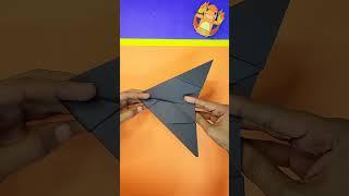 how to make Black jet paper plane , world record paper plane , farest flying paper plane