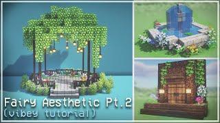 Minecraft: Fairy Aesthetic Builds Pt.2  Fairytail Cottagecore Fairycore Fairy  Kelpie The Fox