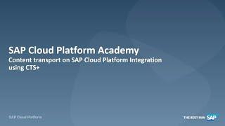 SAP Cloud Integration   Content transport using CTS+ - SAP Microlearning