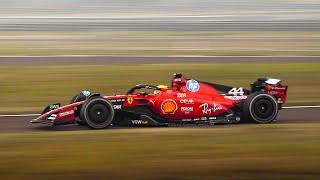 Lewis Hamilton driving a Ferrari F1 car for the first time: 2025 'Wake-Up Test' at Fiorano Circuit!