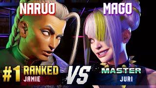 SF6 ▰ NARUO (#1 Ranked Jamie) vs MAGO (Juri) ▰ High Level Gameplay