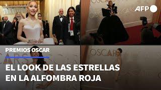 La alfombra roja de los Óscar reluce con mucho brillo, blanco y la moda "Wicked" | AFP