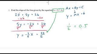 Eric's Algebra Lecture: Slope and Applications (Worksheet Solutions)