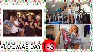 GymShark Haul, Leg Day, House Party  VLOGMAS Days 1-3 | THERESATRENDS