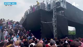 Crowds jam exits as military parade rolls on in DC | NBC4 Washington
