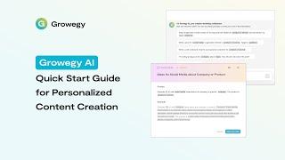 Growegy AI Quick Start Guide