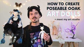 How I make my Poseable OOAK Art Doll creatures | Dollmaking TIPS inspired by Fantasy and Jfashion