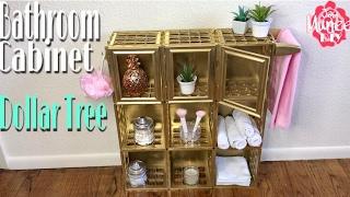 Dollar Tree DIY Bathroom Storage Cabinet