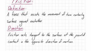 Lecture on Static Friction